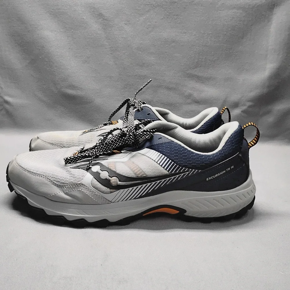 Saucony Excursion TR 16 Mens Trail Running Shoes Grey Blue Orange S20745-52 13 W